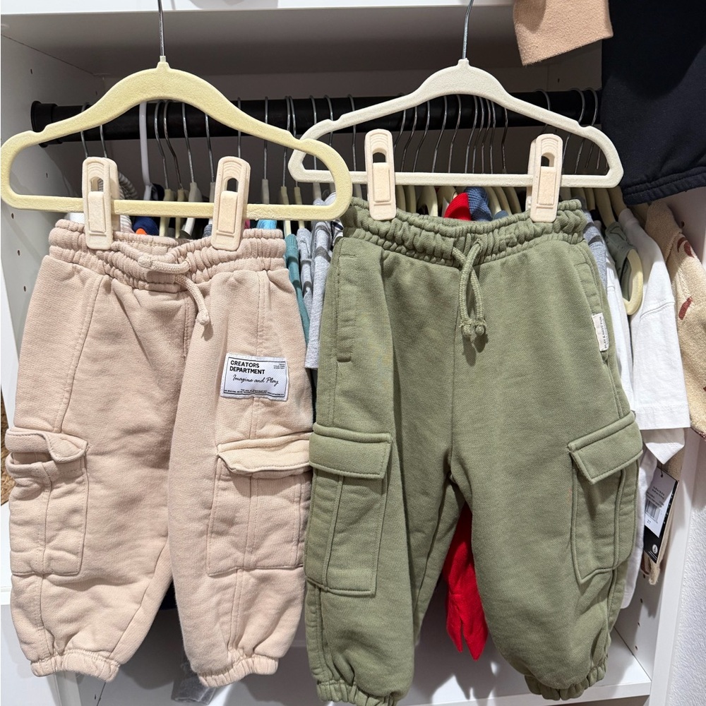 Kids Dual-Tone Cargo Joggers